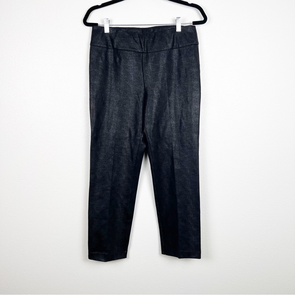 Soft Surroundings Printed Snake Skin‎ Pants Black Sz PM